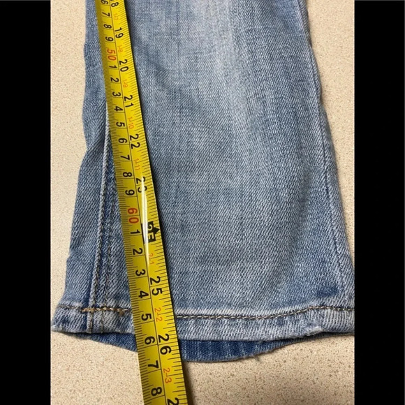 American Eagle Outfitters Vintage Hi Rise Distressed Embroidered Jean Sz 00 S - Picture 12 of 12